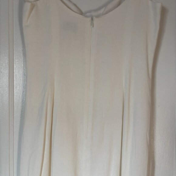 Park & Fifth White Linen Blend Midi Dress — Size Small - Picture 6 of 13